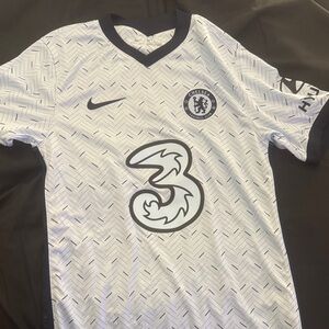 Nike Chelsea FC White and Dark Blue Jersey
